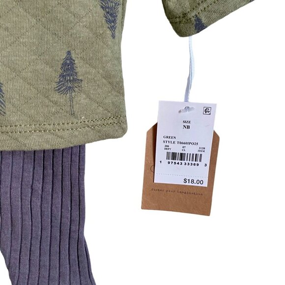 Grayson Collective Baby 2 Piece Outfit Set Tree Print Top Ribbed Leggings NEW - Picture 6 of 14